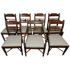 Set of Seven Regency Mahogany Chairs
