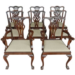 Set of 8 Mahogany Chippendale Chairs
