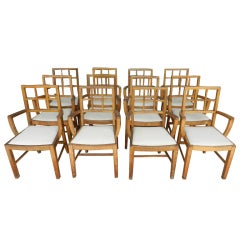 Set of Twelve Oak Chairs