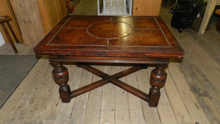 Leather Topped Library Table