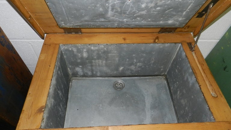 Antique Pine Ice Chest 1