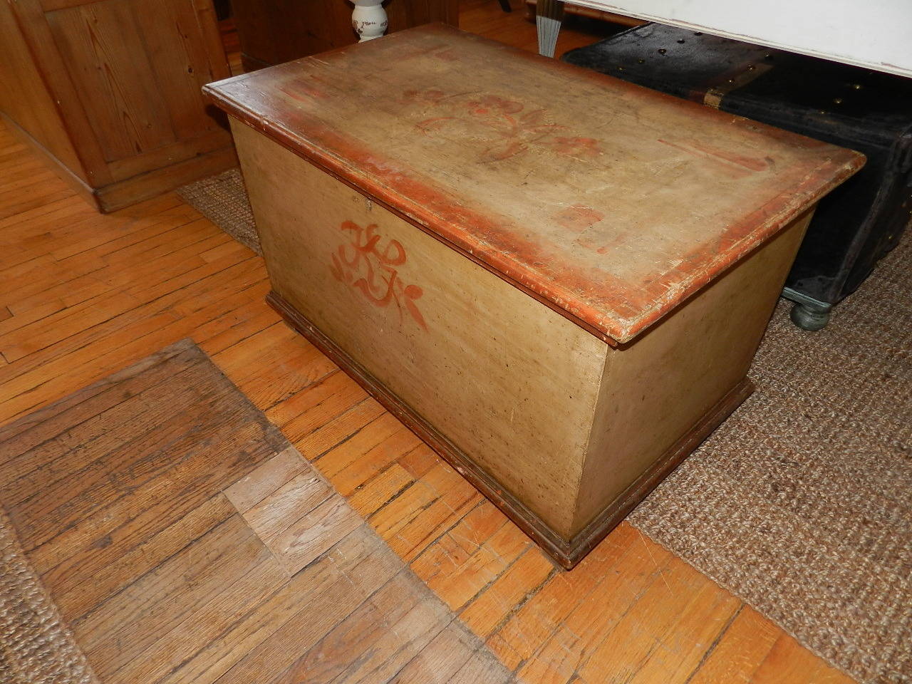 Pine Trunk with Original Paint