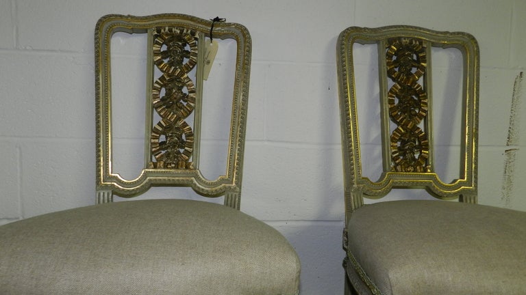 A Pair of Original Painted French Chairs 1