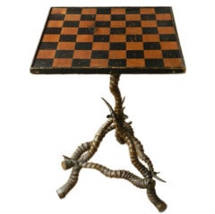 Games Table with Antler Base