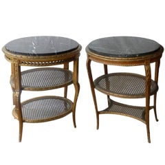 A Pair of English Gilded Side Tables