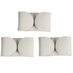 3 "Foglio" sconces by Tobia Scarpa, Flos.