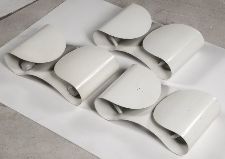 3 "Foglio" sconces by Tobia Scarpa, Flos.