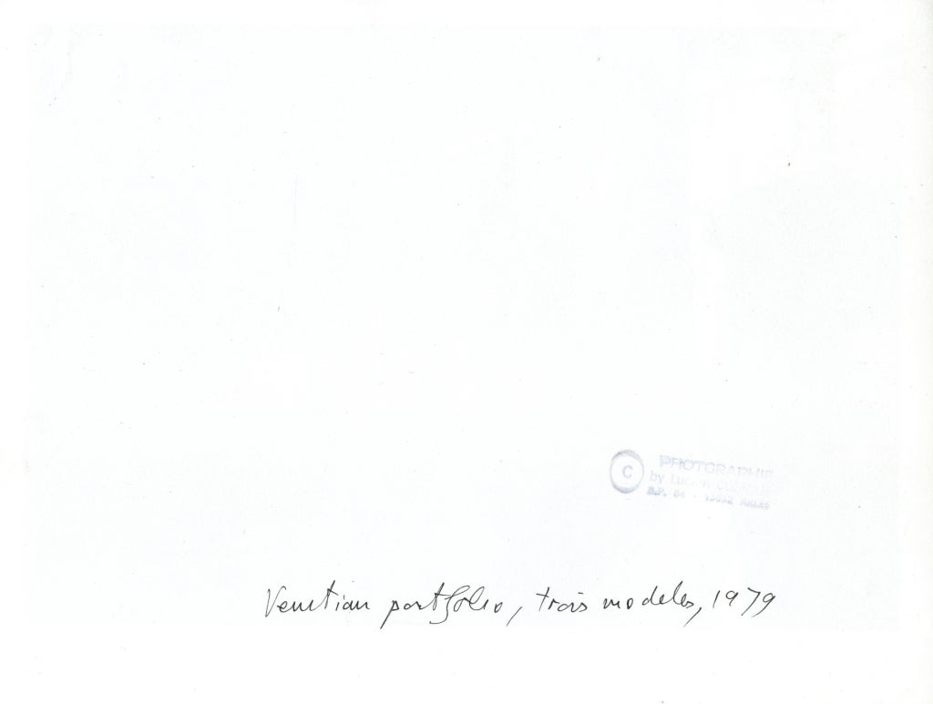 "Venetian portfolio, trois models" by Lucien Clergue (1979)