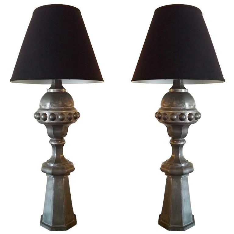 French Zinc Finial Table Lamps For Sale at 1stdibs