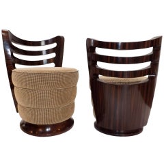 French Macassar Ebony Chairs