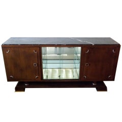 Jean Royère Mahogany Credenza with Marble Top 1