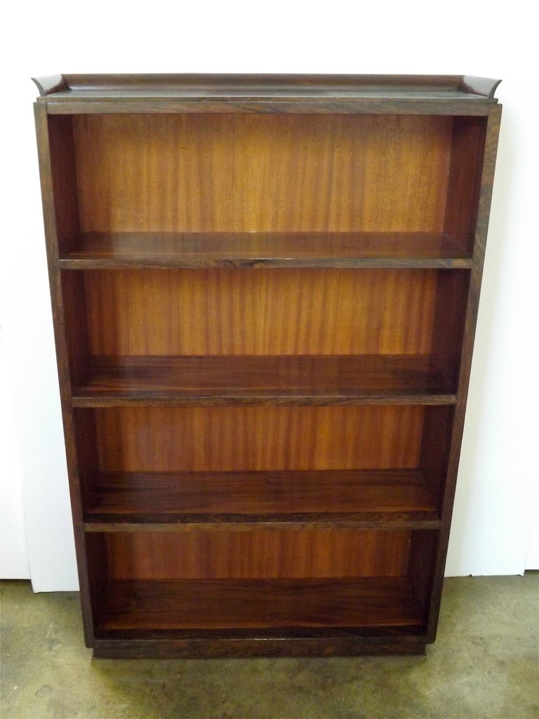 Art Deco Jacques Adnet Rosewood Bookcase For Sale