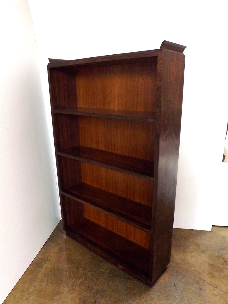 Jacques Adnet Rosewood Bookcase In Excellent Condition For Sale In Los Angeles, CA