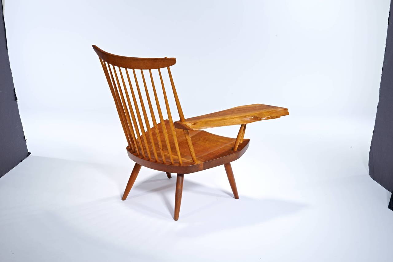 Mid-Century Modern George Nakashima Free Edge Armchair