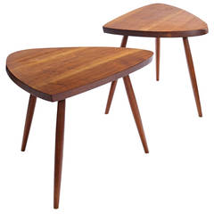 George Nakashima Perfect Pair of "Wepman" Tables