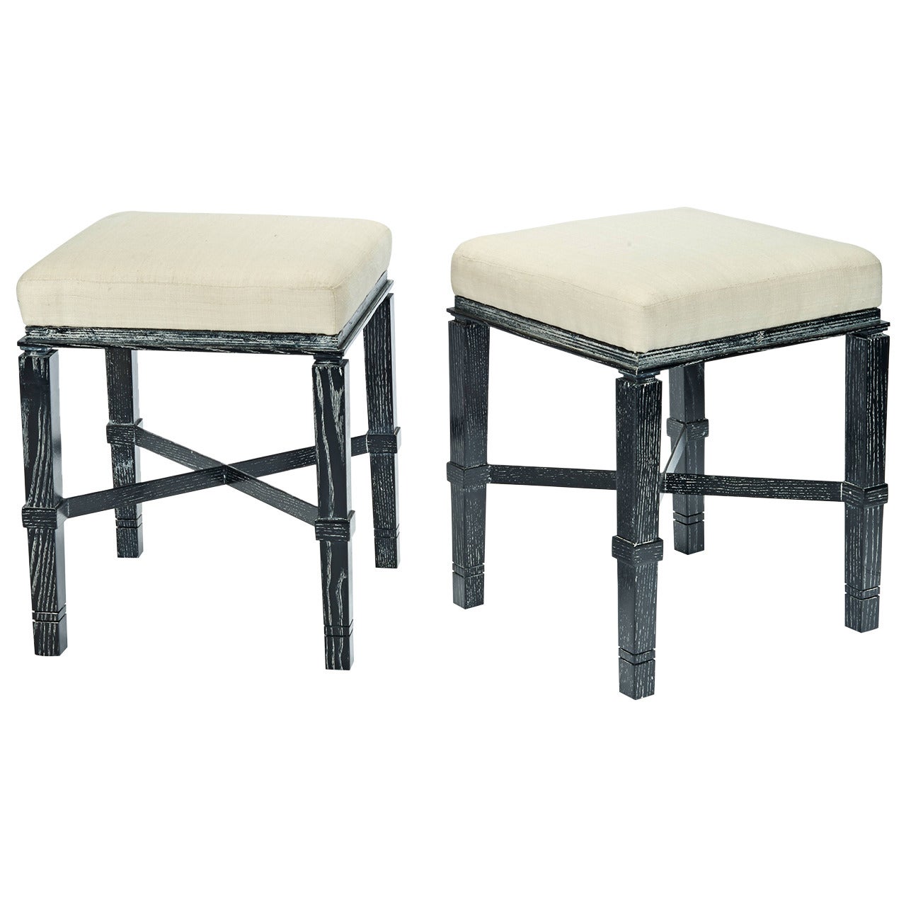 William "Billy" Haines Stools in Silver Fox Finish
