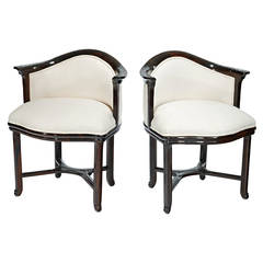 Louis Majorelle Macassar Ebony Armchairs 12