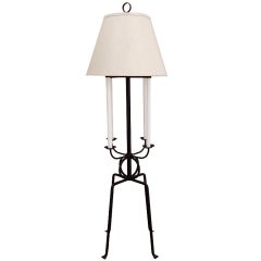 Tommi Parzinger "Orb" Floor Lamp with Ring Finial