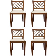 Set of Four Jean Royère "Croisillon" Chairs