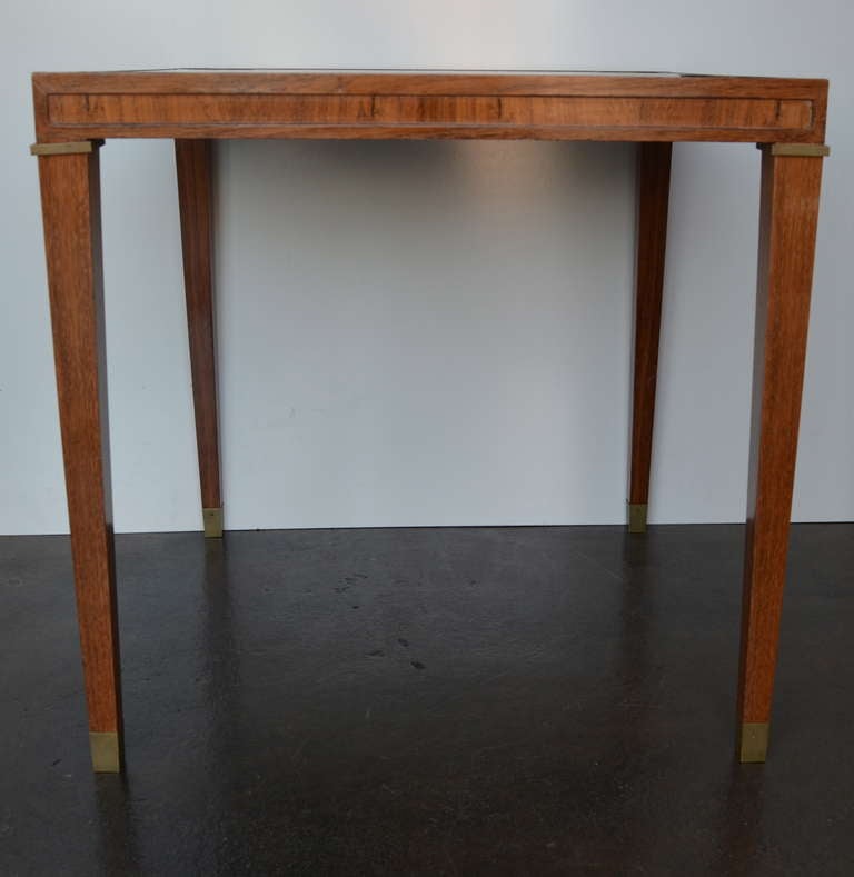 Art Deco Jacques Adnet Bronze Mounted Games Table