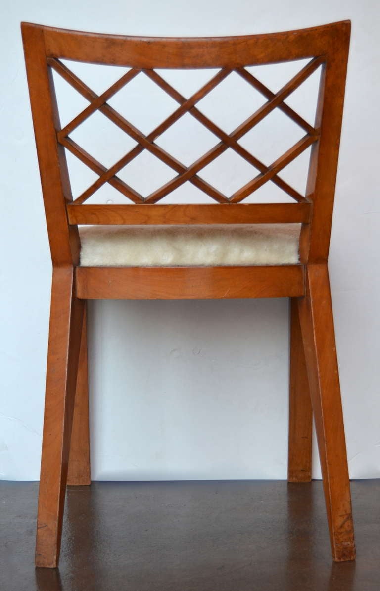 Beistellstuhl „Croisillon“ von Jean Royere (Französisch)