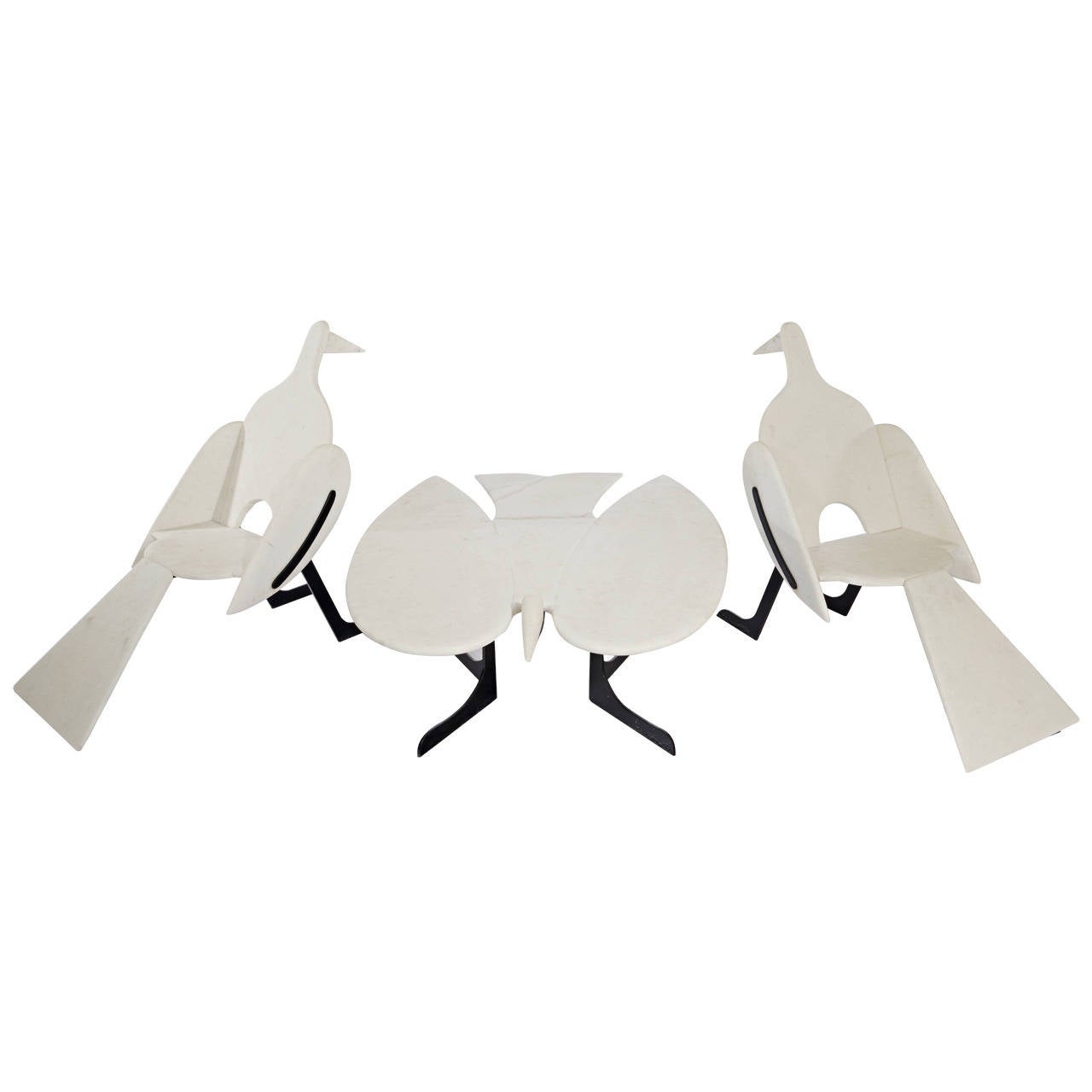 François-Xavier Lalanne Oiseaux de Marbre trio, late 20th century, offered by Galerie XX