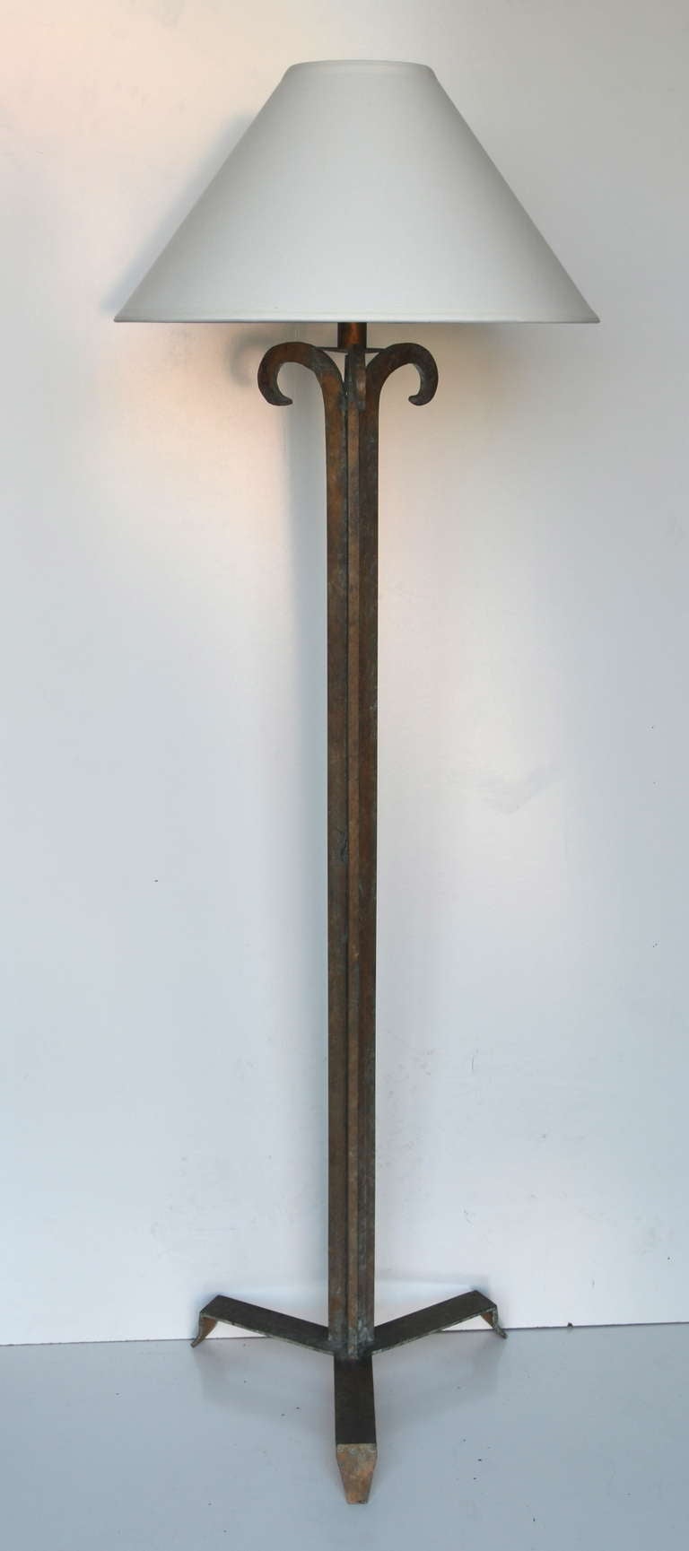 A Classic Ramsay design floor lamp in Verdigris finish.
Documented.