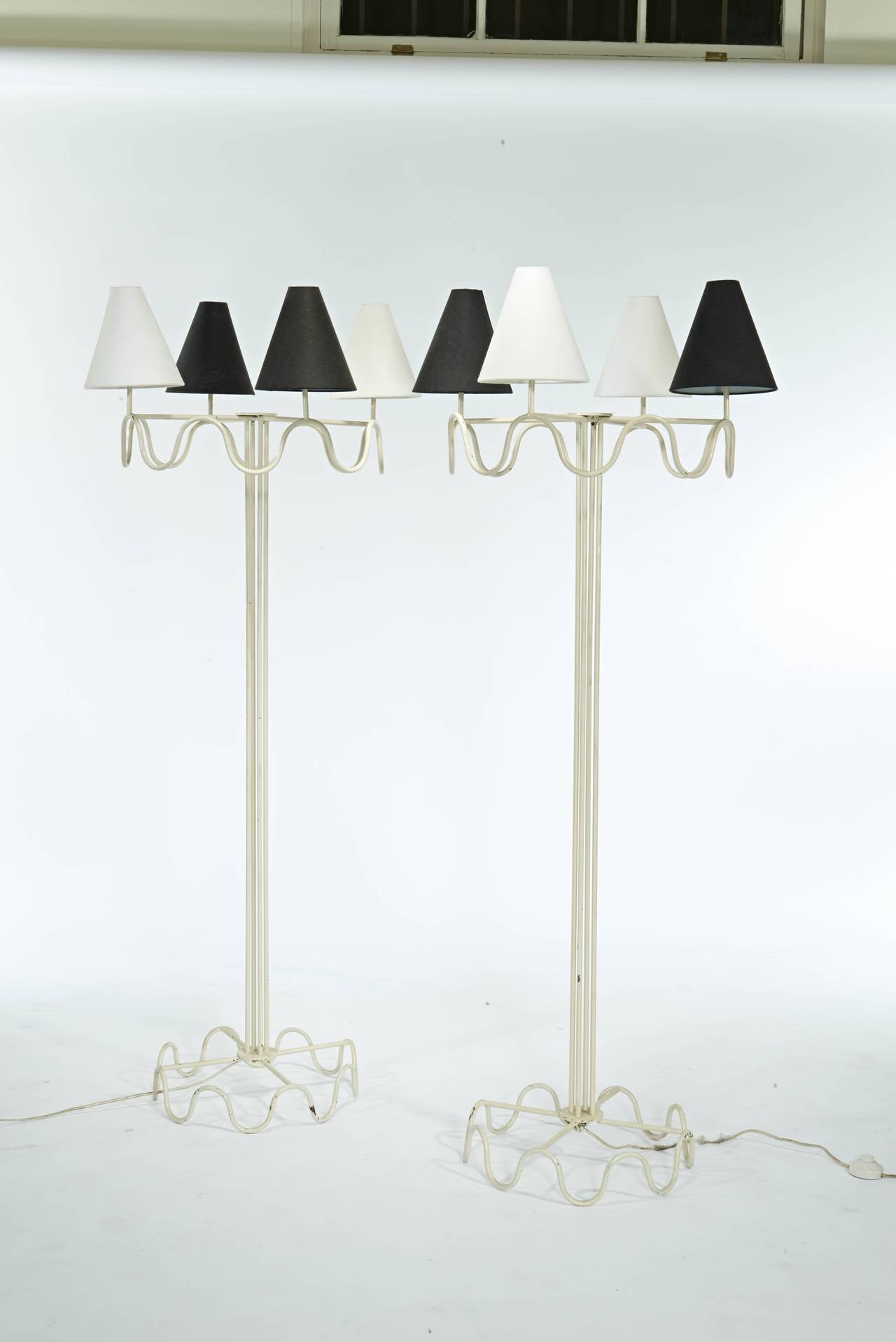 Attributed to Jean Royère "Ondulation" Standard Lamps