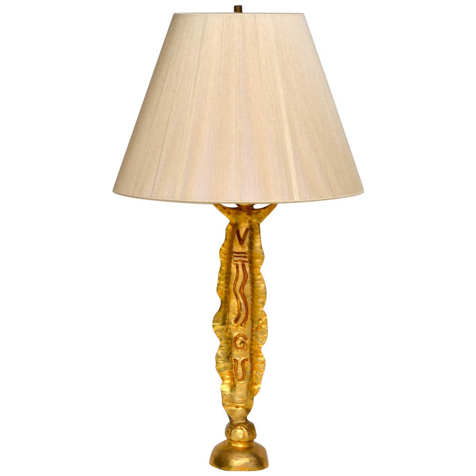 Pierre Casenove Gilded Table Lamp