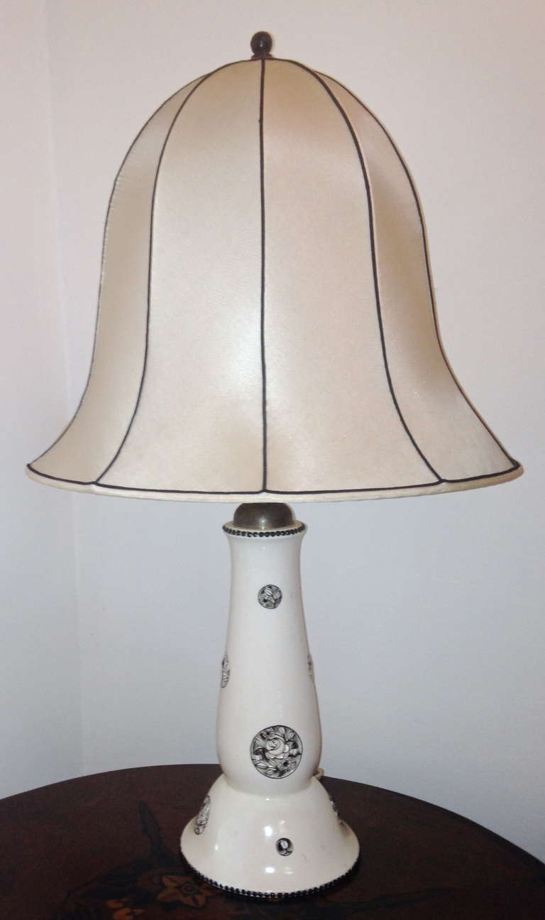 A rare Wiener Werkstatte lamp. 
Marked with ww mark and Powolny cipher.
