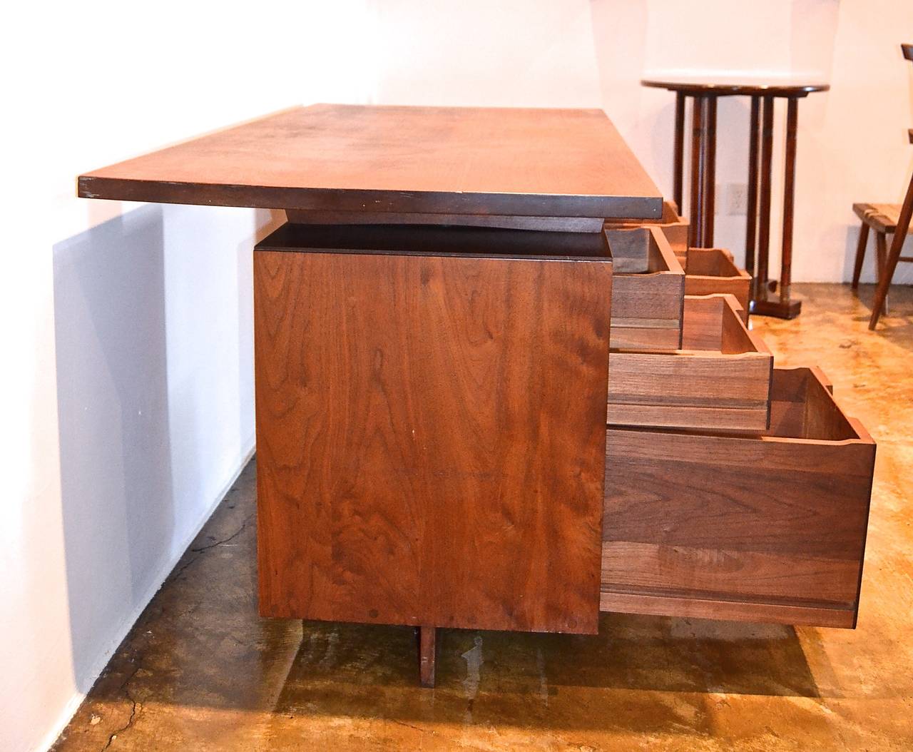 Mid-Century Modern George Nakashima Double Pedestal Desk