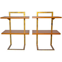 Jean Royère Gilded Iron Side Tables