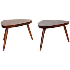 George Nakashima Pair of Occasional Tables