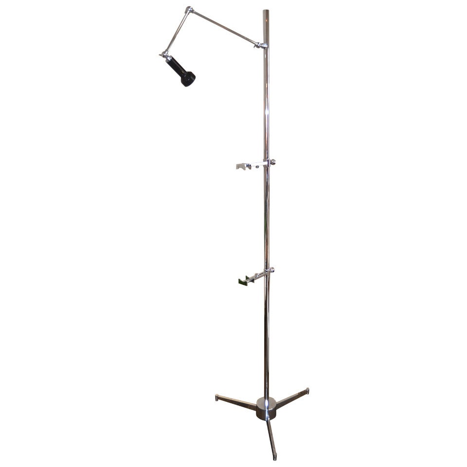 Arredoluce Easel Lamp by Angelo Lelli in Chrome For Sale