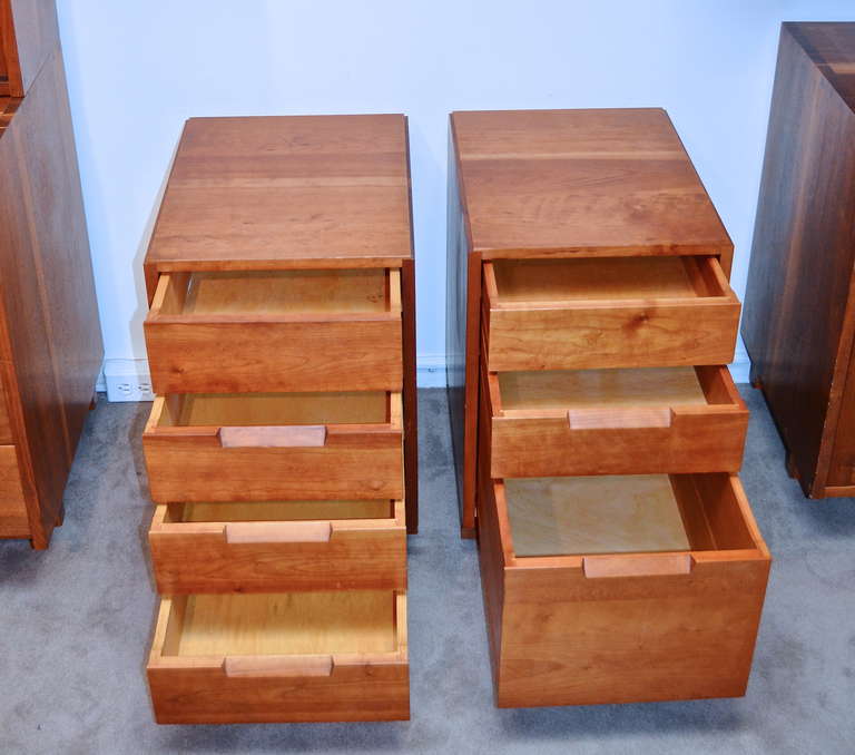 Mid-Century Modern George Nakashima Cherry Nightstands