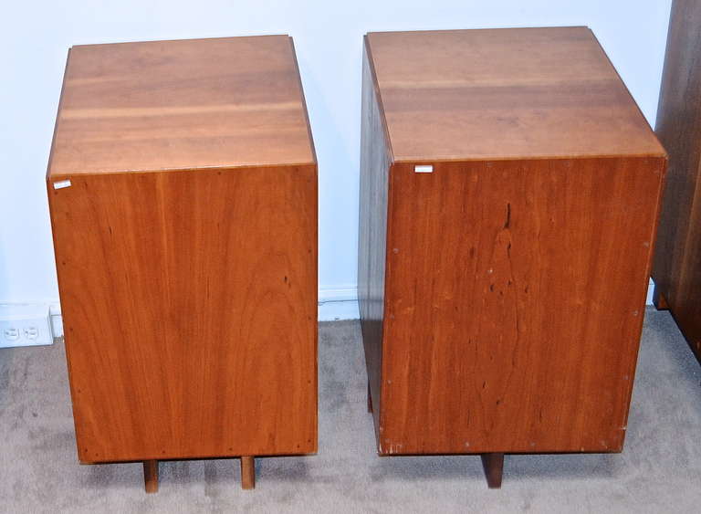 George Nakashima Cherry Nightstands In Good Condition In Los Angeles, CA
