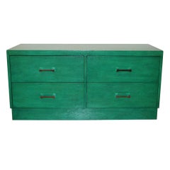 William "Billy" Haines Mottled Green Lacquer Cabinet
