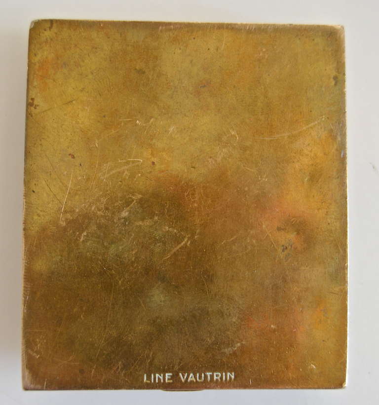 20th Century Line Vautrin Gilt Box For Sale