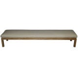 Samuel Marx 7' Bench in Limed Finish with Silk Upholstery