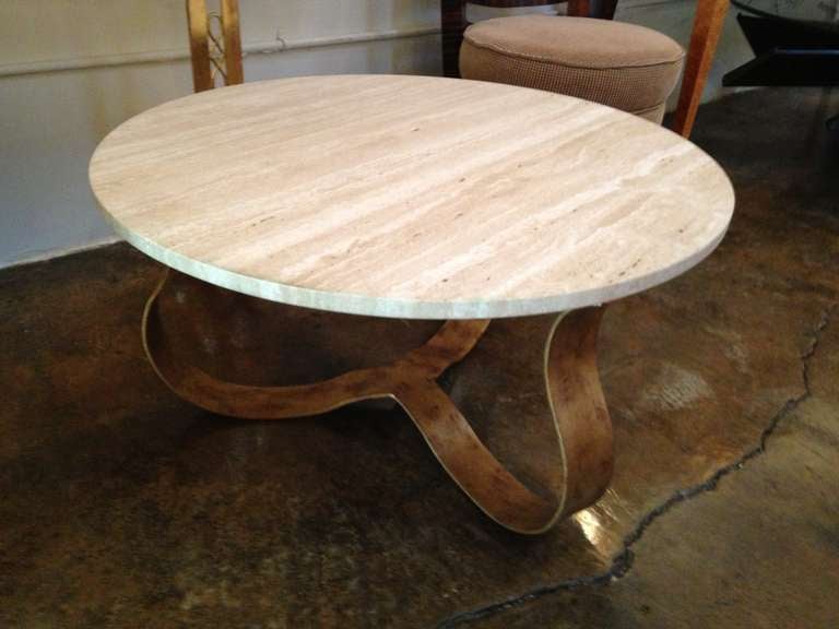 Jean Royère Comblanchien-Top Table In Excellent Condition For Sale In Los Angeles, CA