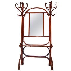 Thonet Bent Wood Hall Tree with Mirror