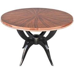 French Art Deco Rosewood "Ray" Table