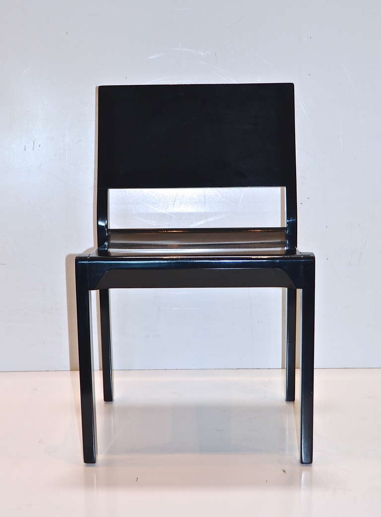 Alvar Aalto Ebonized Chairs, Set of Four 1