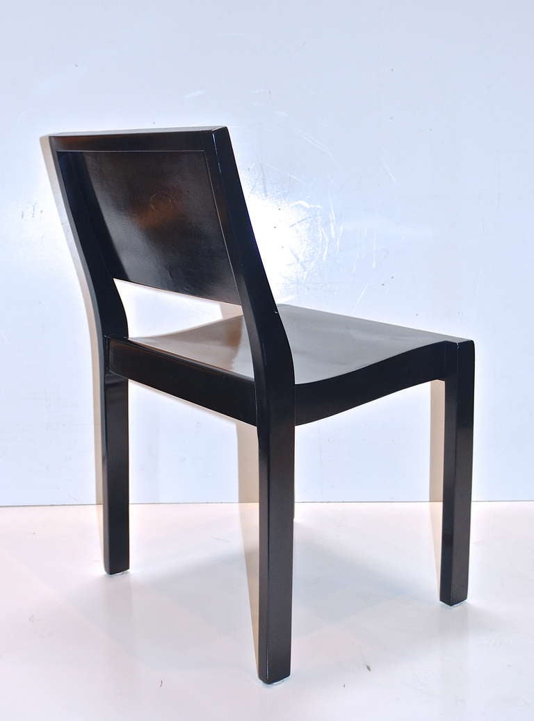 Alvar Aalto Ebonized Chairs, Set of Four 2