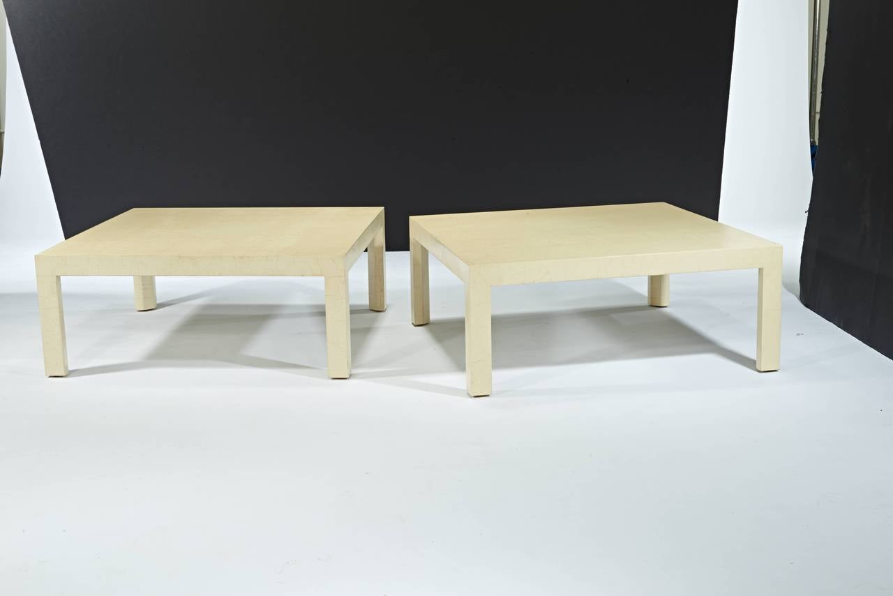 Samuel Marx Pair of Craqueleur Low Tables In Excellent Condition For Sale In Los Angeles, CA