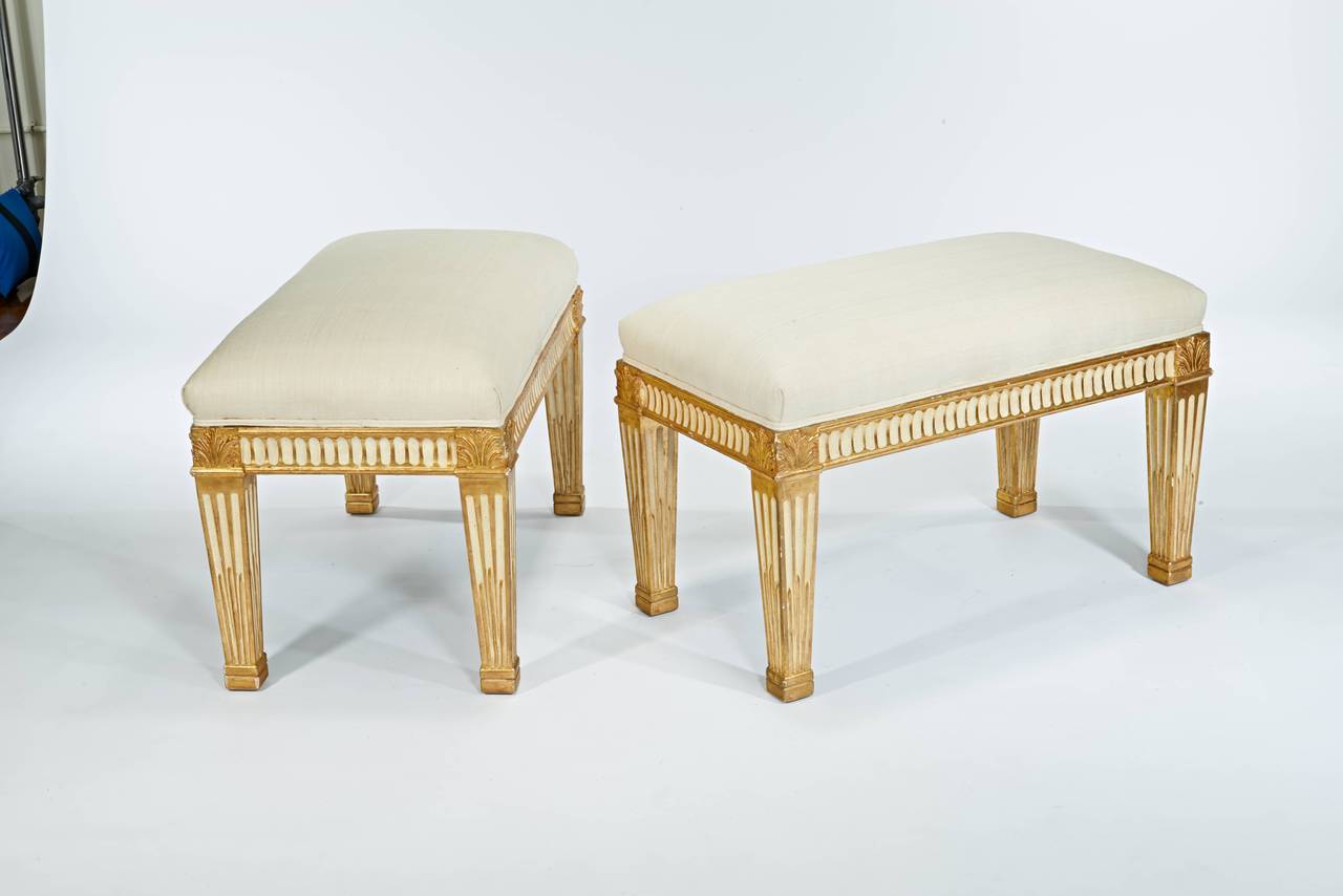Gorgeous. Branded gilded benches 