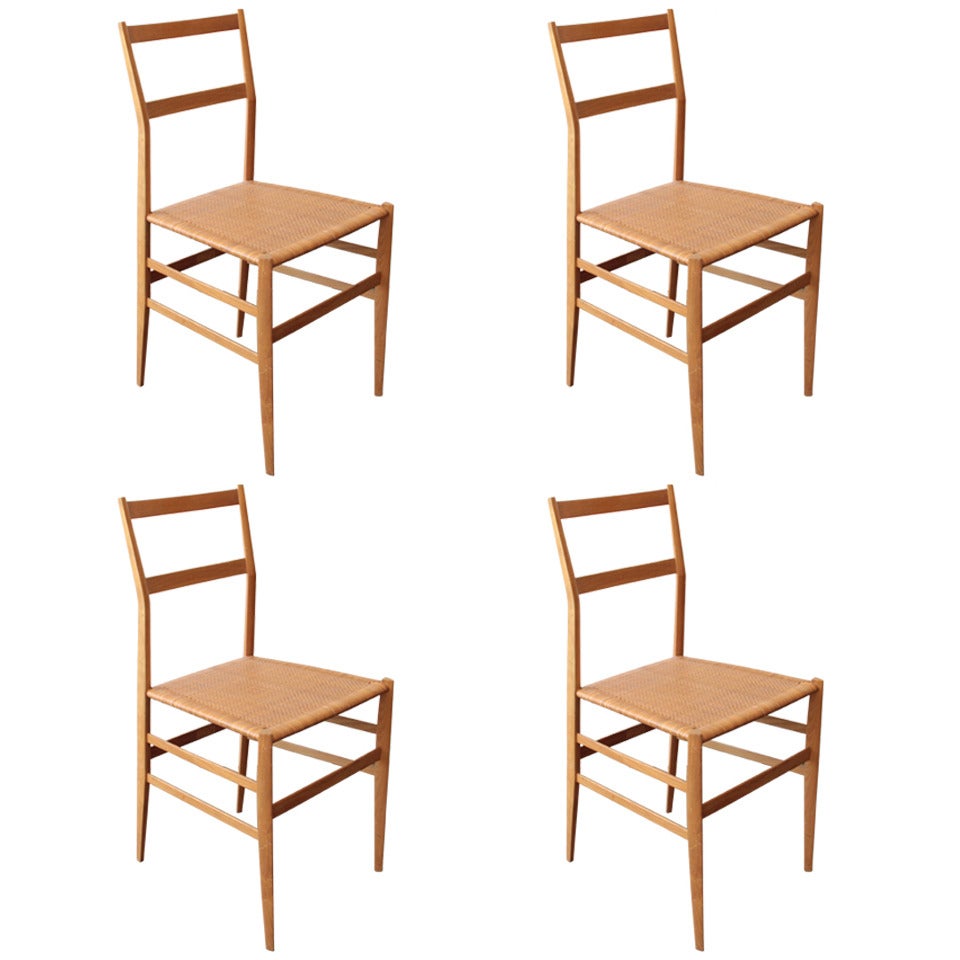 Gio Ponti "SuperLeggera" Chairs- Set of 4