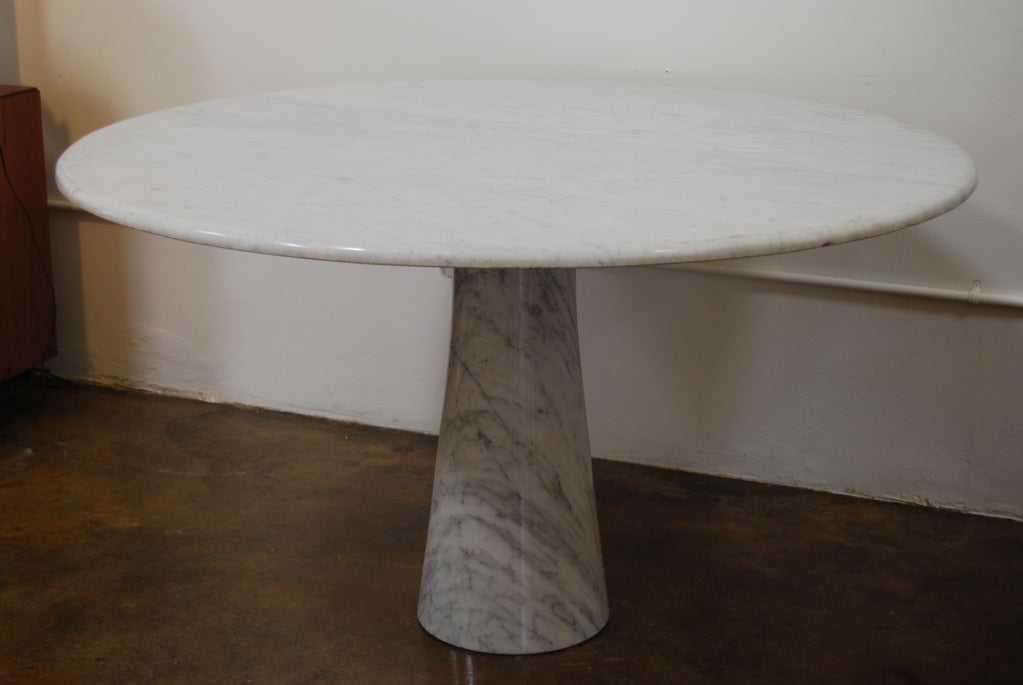 Angelo Mangiarotti "Eros" White Marble Dining Table