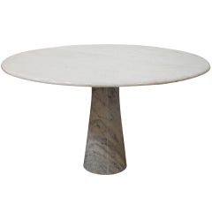 Angelo Mangiarotti "Eros" White Marble Dining Table