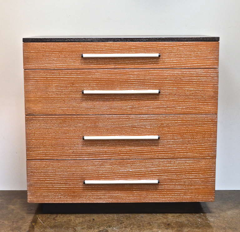 A classic Rohde chest in 2 tone ceruse finish.